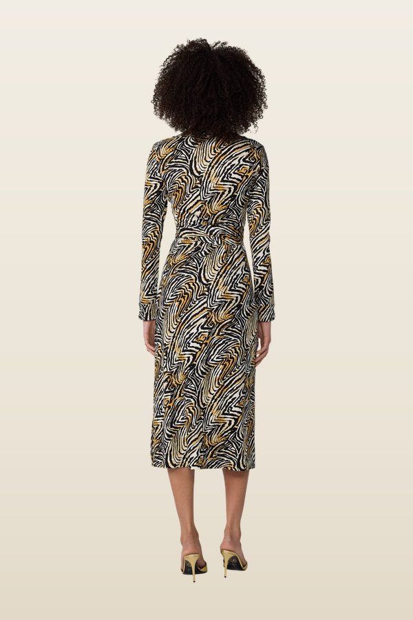 Abigail Midi Wrap Dress — model back