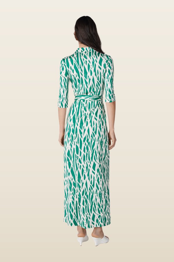 Abigail Silk Jersey Maxi Wrap Dress — model back
