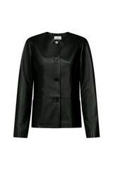ADEA Collarless leather jacket — packshot