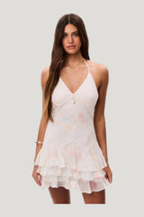 Adrinette Silk Chiffon Mini Dress — carry 2