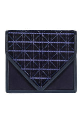 Alexa In Navy Embroidered Velvet And Crystal — packshot