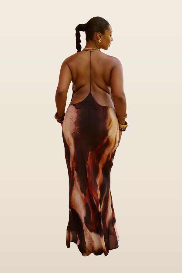 Amari Maxi Dress in Sarabi — model back