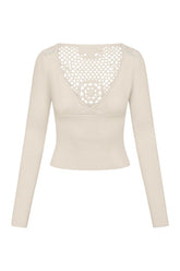 Arlo Crochet Knit Shirt - Bunny — packshot
