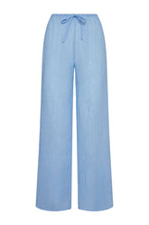 Belize Pant - Sky Crinkle Linen — packshot