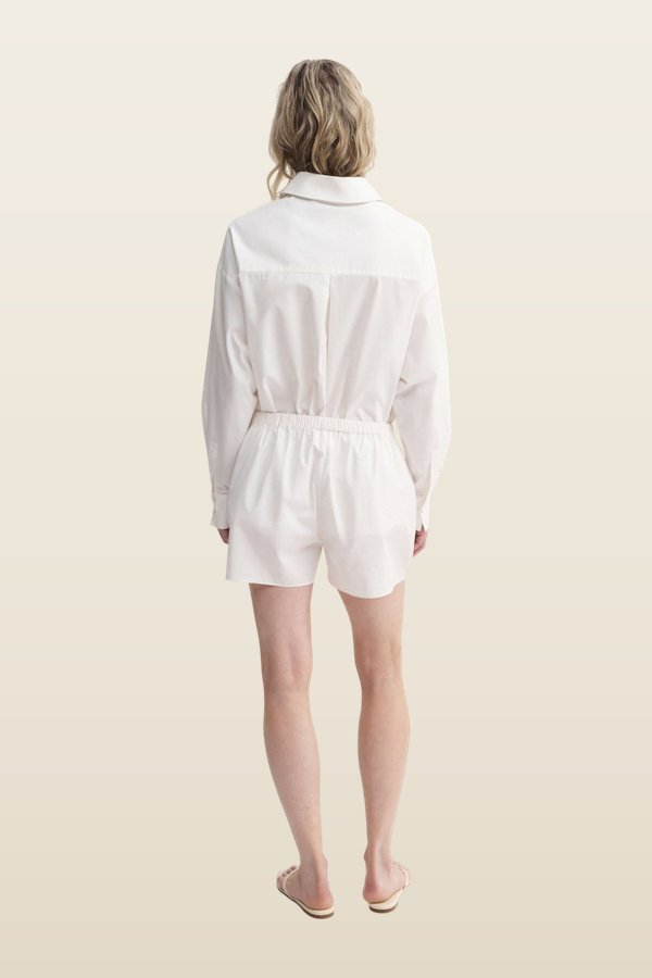 Blay Poplin Shorts, — model back