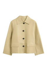 Bonded leather jacket chai — packshot