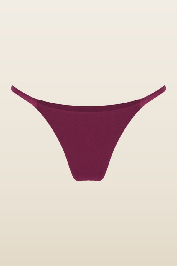 Petal Sheen String Bikini Bottom — model back