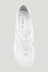 Clark Sandal In White Nappa — model front