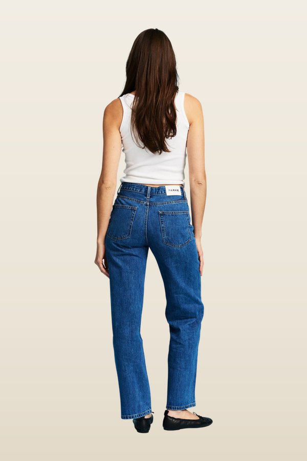 Classic Straight Jeans - Medium Wash — model back