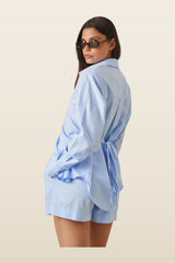 Crease Resistant Cotton Poplin Stripe Shirt — carry 4
