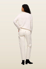 Cozy Knit Mockneck Sweater — model back
