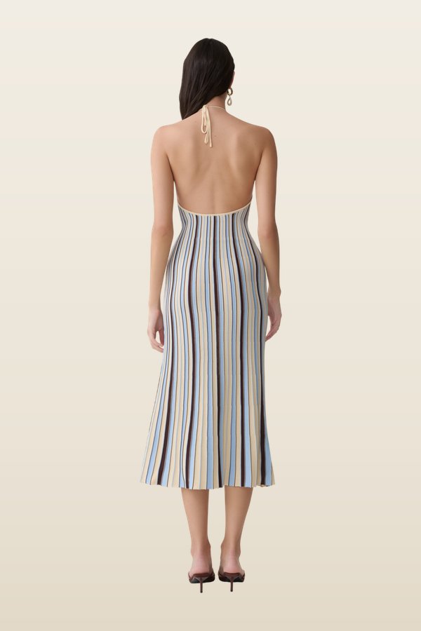 Dalani Halterneck Knit Midi Dress — model back
