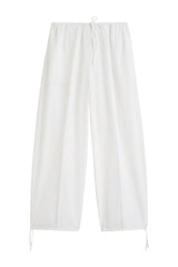 Drawstring cotton trousers — packshot