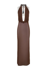 Ethal Mesh Cowl Neck Beaded Maxi Dress — packshot