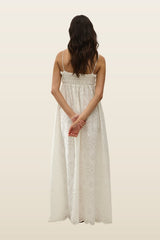 Etta Maxi Dress Bianca Broderie — model back