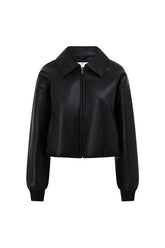 Faux Leather Bomber Jacket — packshot