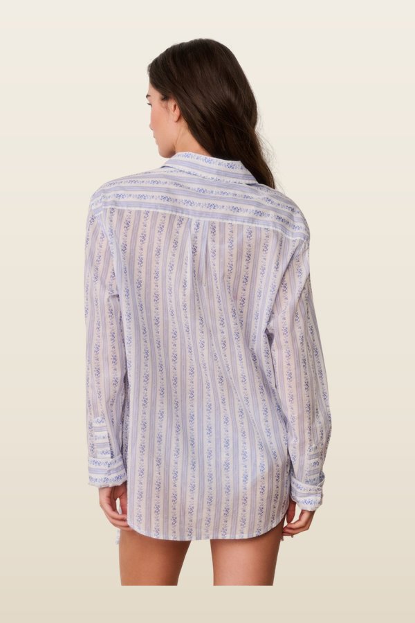 Hudley Unisex Shirt - DENIM SKY — model back