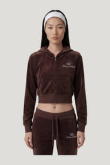 Juicy Script Velour Sweatpant — model side