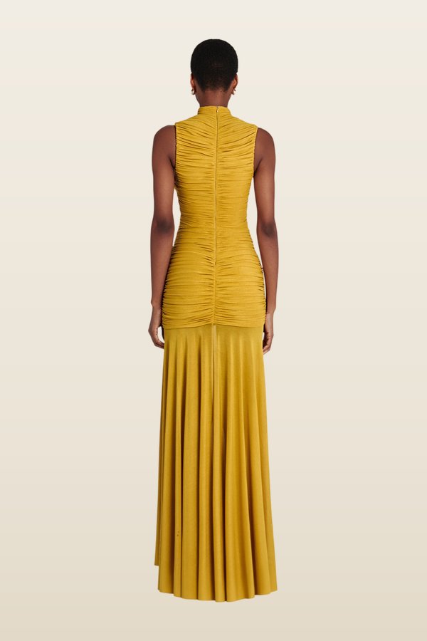 Kantika Dress - Gold — model back