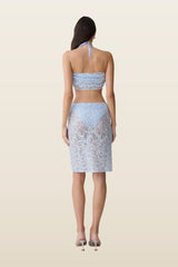 Kiara Pearl Beaded Cowl Crop Top — carry 4