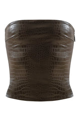 Killa bandeau in Brown Croc — packshot