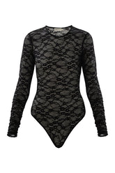 Lace Skin bodysuit in Onyx — packshot