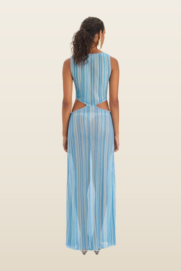 Lana Dress - Sea Breeze — model back
