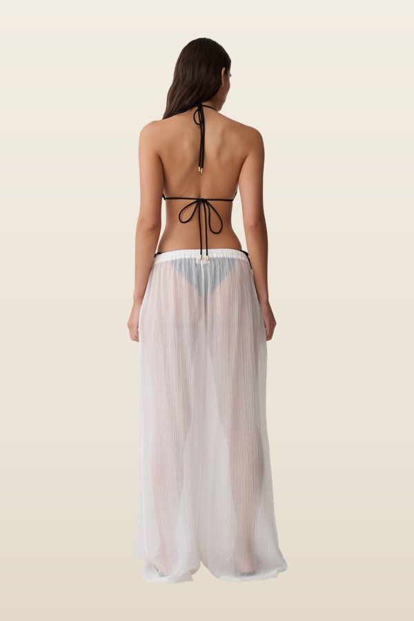 Leilani Sheer Drawstring Wide Leg Pants — carry 4