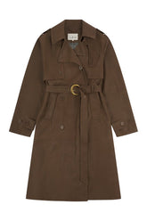 'Versailles' Limited Edition Faux Leather Signature Belted Trench Coat — packshot