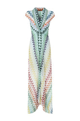Long dress in zig zag lace — packshot