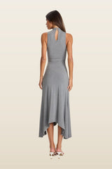 Maeve Midi Dress Grey Marle — model back