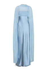 Martinne Chiffon Cape Maxi Dress - Arctic — packshot