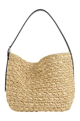Medium belted paper raffia tote natural — packshot