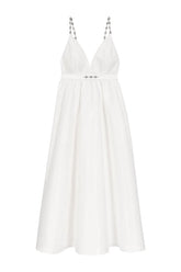 Jewelled taffeta maxi dress — packshot