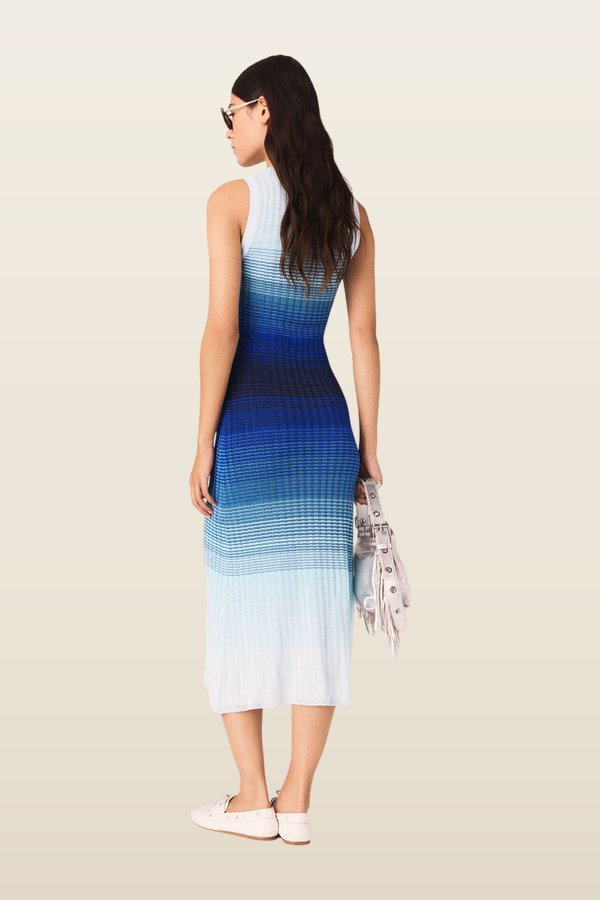 Ombré knit maxi dress — model back