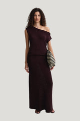 Micah Skirt Prune — model front
