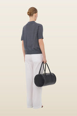 MIGO Fluid cashmere polo shirt — model back