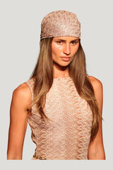 Monday Head Scarf - Porto Cervo Gold — model side