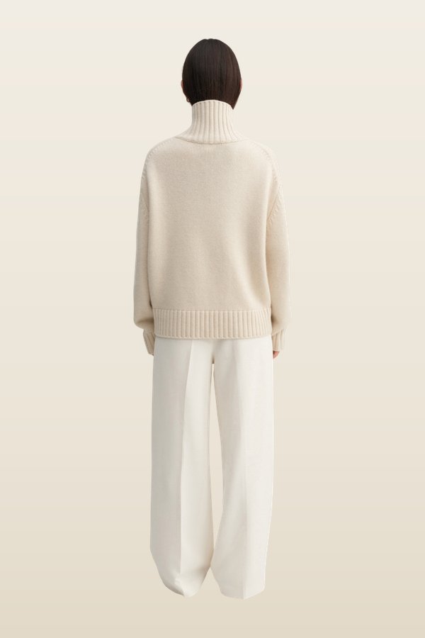 Nola Turtleneck Sweater, vanilla — carry 4