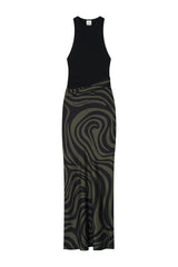Jordyn - Maxi dress - Midnight Green Swirl — packshot