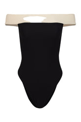 Off Shoulder One Piece (Faux Suede — packshot