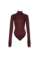 Open Back Knit Bodysuit (Merlot) — packshot