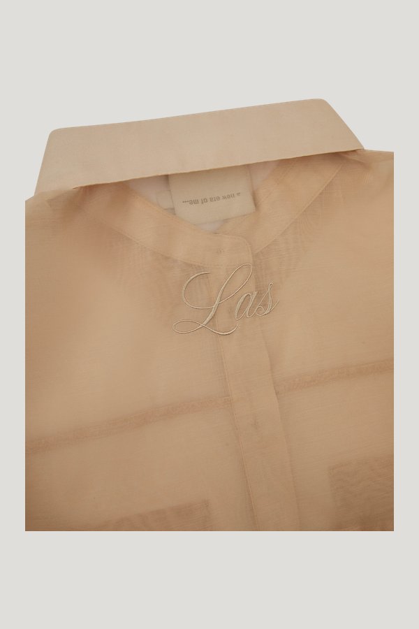 Organza Oversized Shirt — model side