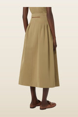 Pleated cotton Ottoman skirt — carry 4