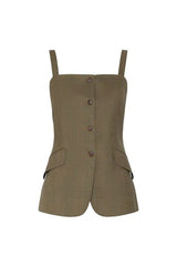 Glen plaid wool gilet — packshot