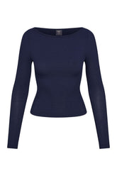 Paddington Long Sleeve - Midnight Lightweight Rib — packshot