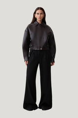 Paige Faux Leather Cropped Jacket — carry 2