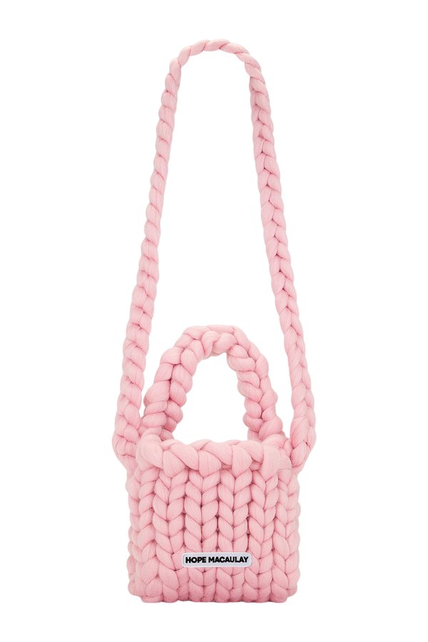 Pink Colossal Knit Crossbody Bag — packshot