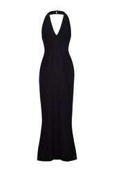 Plunging V Neck Halter Gown — packshot