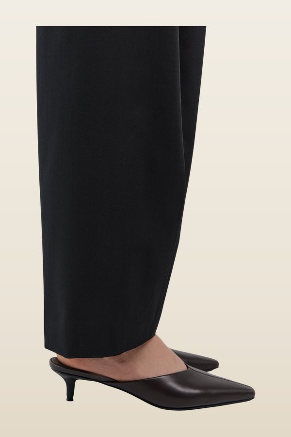 Pointed Mule Heel - Coffee — model back